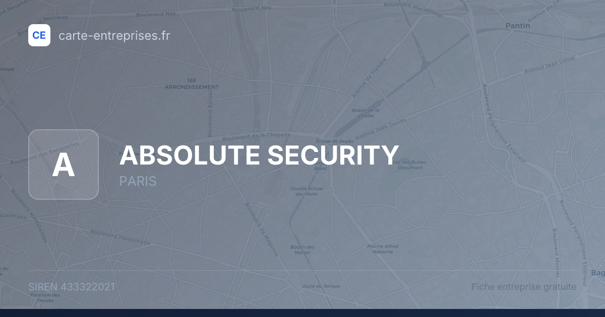 ABSOLUTE SECURITY — 433322021 — fiche entreprise