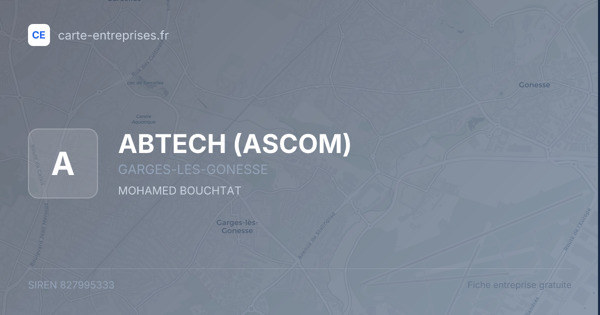 ABTECH (ASCOM) — 827995333 — fiche entreprise
