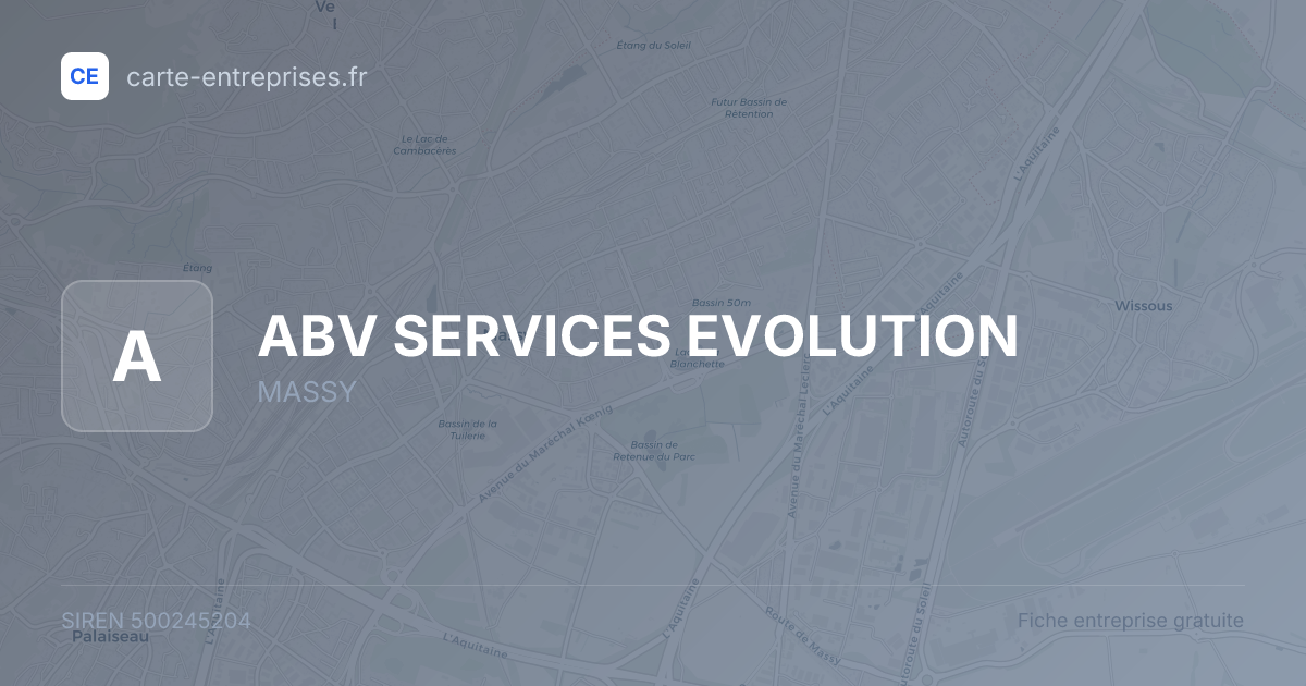 ABV SERVICES EVOLUTION — 500245204 — fiche entreprise