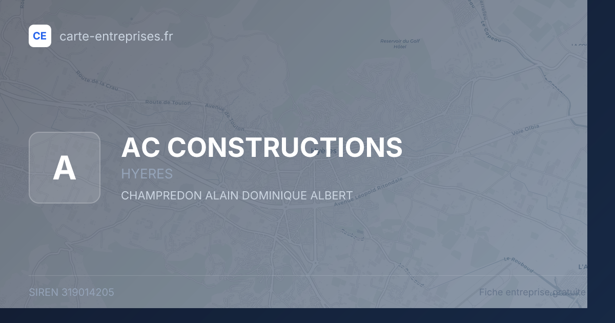 AC CONSTRUCTIONS — 319014205 — fiche entreprise