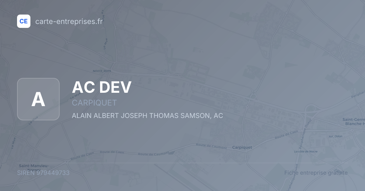 AC DEV — 979449733 — fiche entreprise