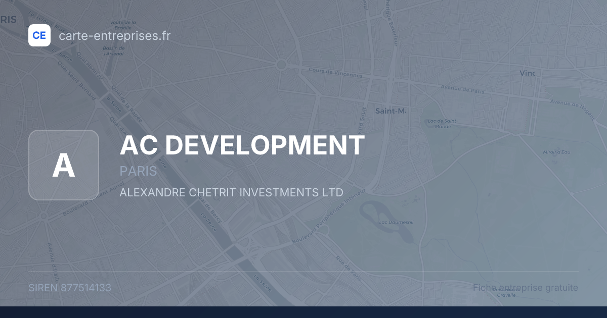 AC DEVELOPMENT — 877514133 — fiche entreprise