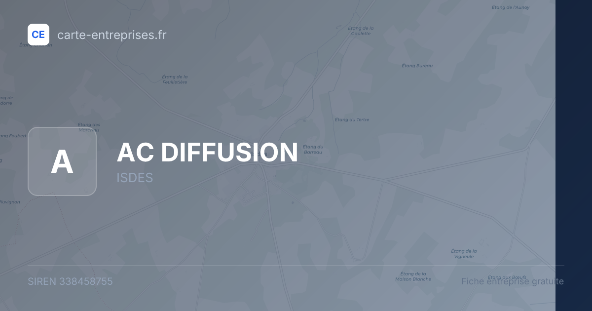 AC DIFFUSION — 338458755 — fiche entreprise