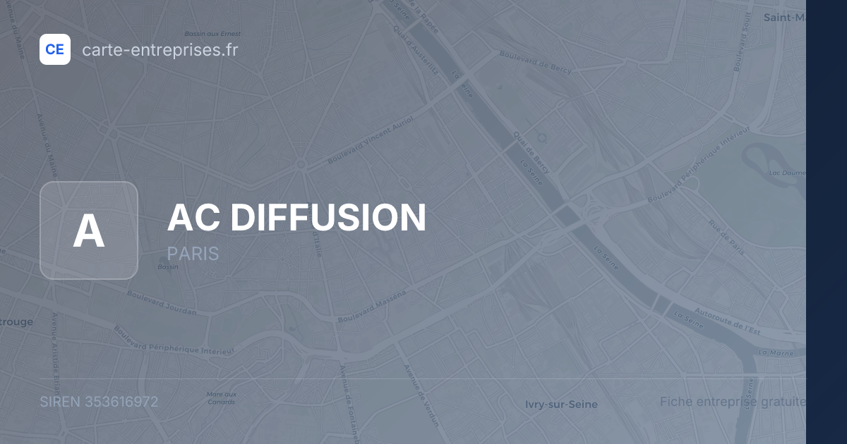 AC DIFFUSION — 353616972 — fiche entreprise