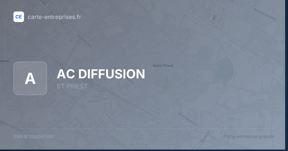 AC DIFFUSION — 394097497 — fiche entreprise