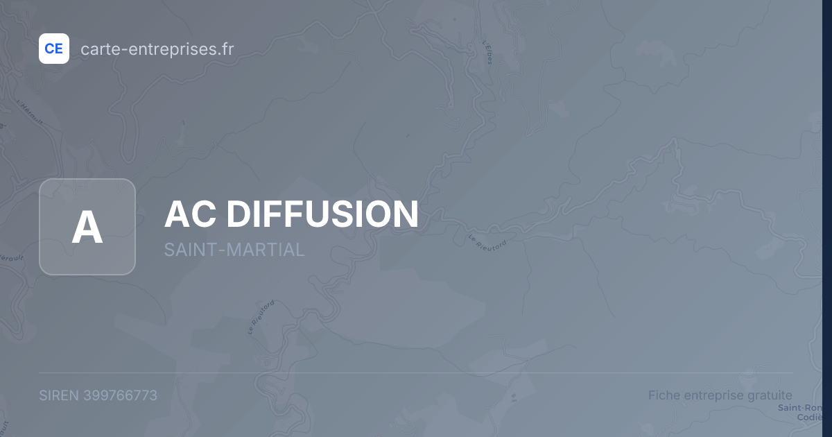 AC DIFFUSION — 399766773 — fiche entreprise