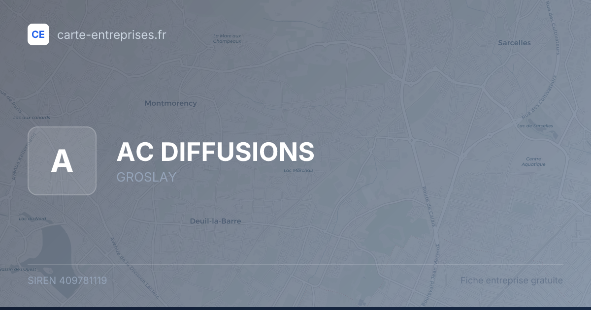 AC DIFFUSIONS — 409781119 — fiche entreprise