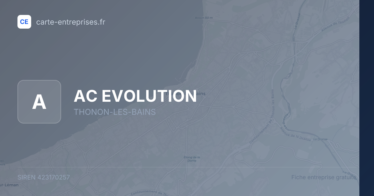 AC EVOLUTION — 423170257 — fiche entreprise