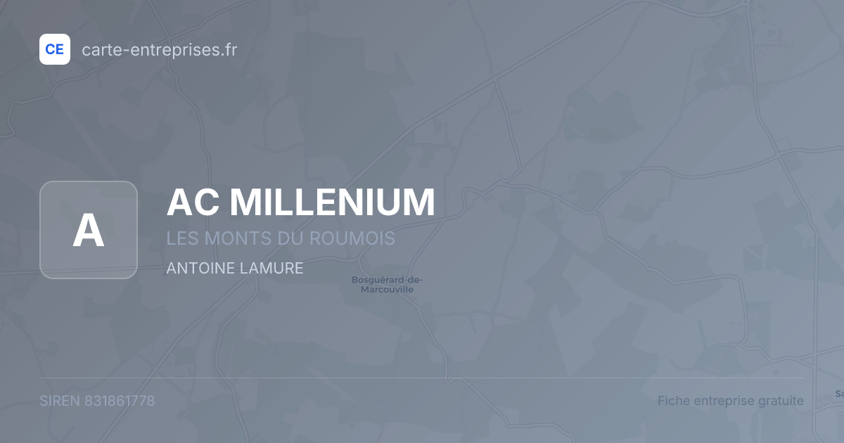 AC MILLENIUM — 831861778 — fiche entreprise