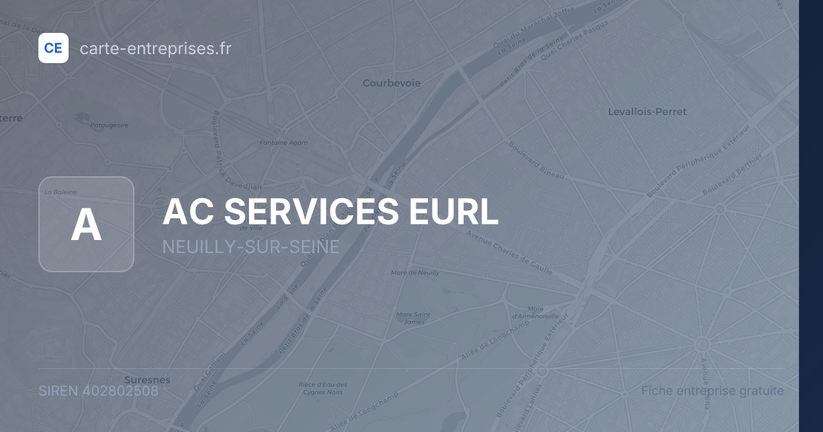 AC SERVICES EURL — 402802508 — fiche entreprise