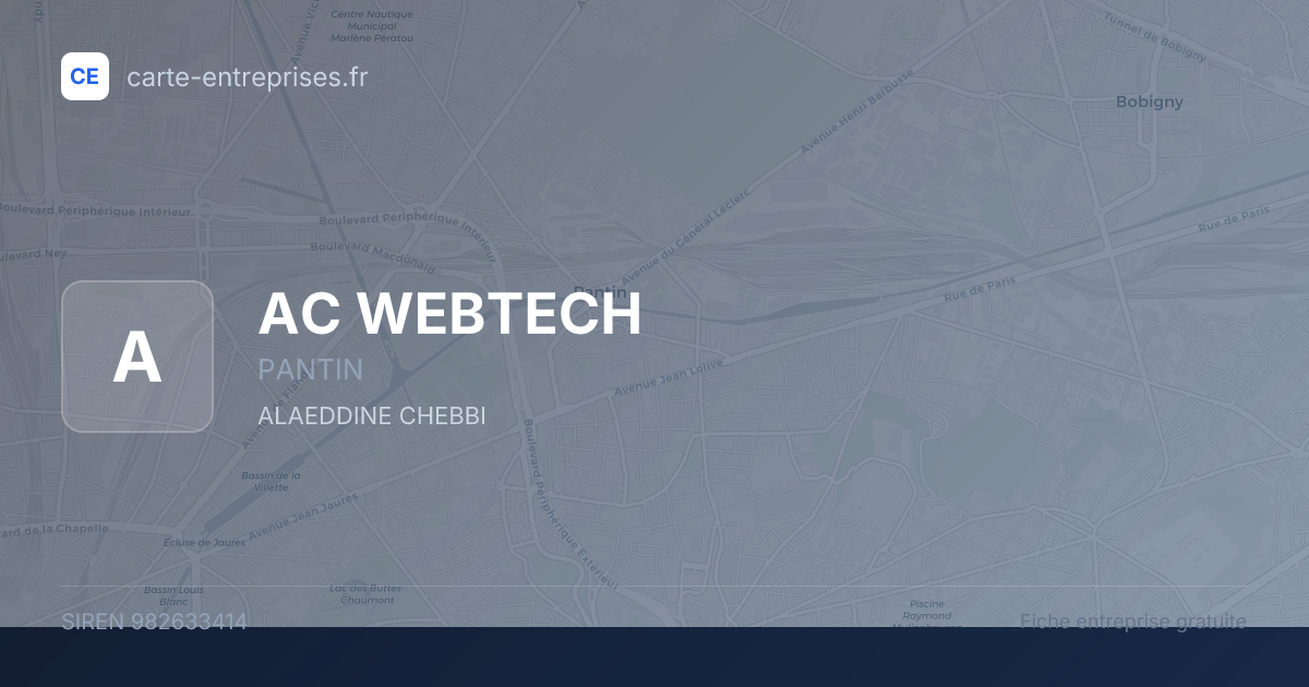 AC WEBTECH — 982633414 — fiche entreprise