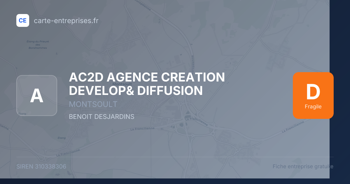 AC2D AGENCE CREATION DEVELOP& DIFFUSION — 310338306 — fiche entreprise
