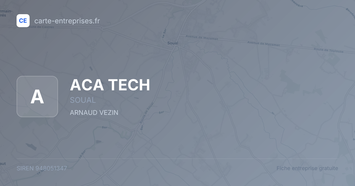 ACA TECH — 948051347 — fiche entreprise