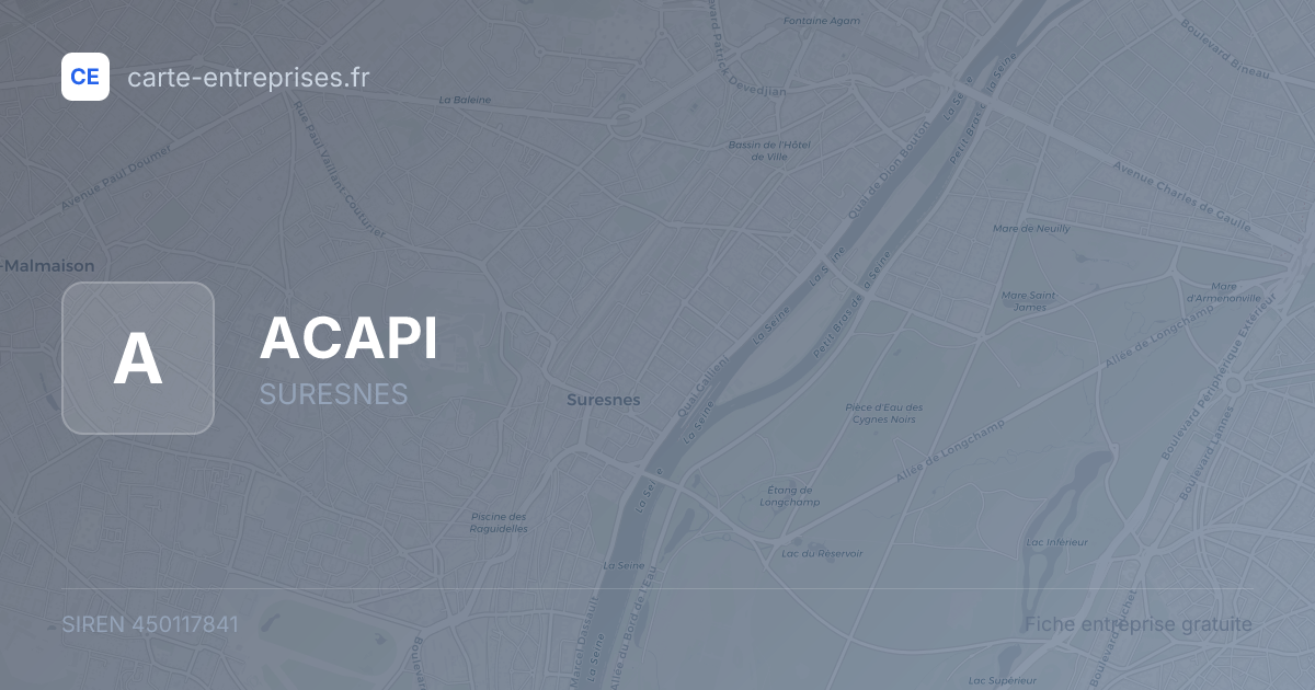 ACAPI — 450117841 — fiche entreprise