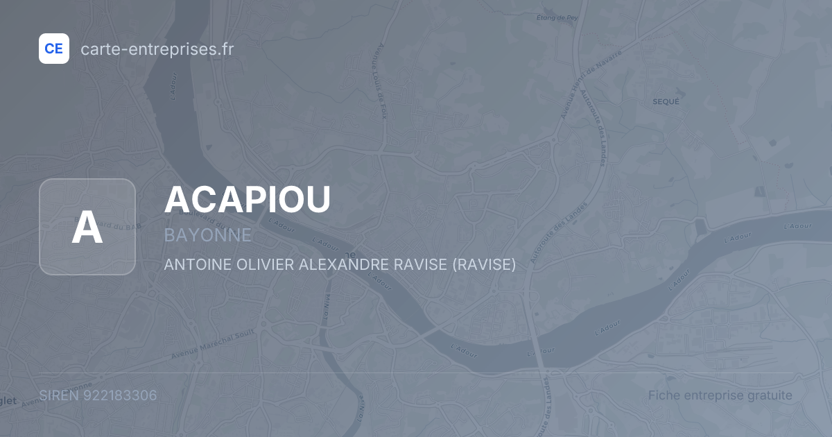 ACAPIOU — 922183306 — fiche entreprise