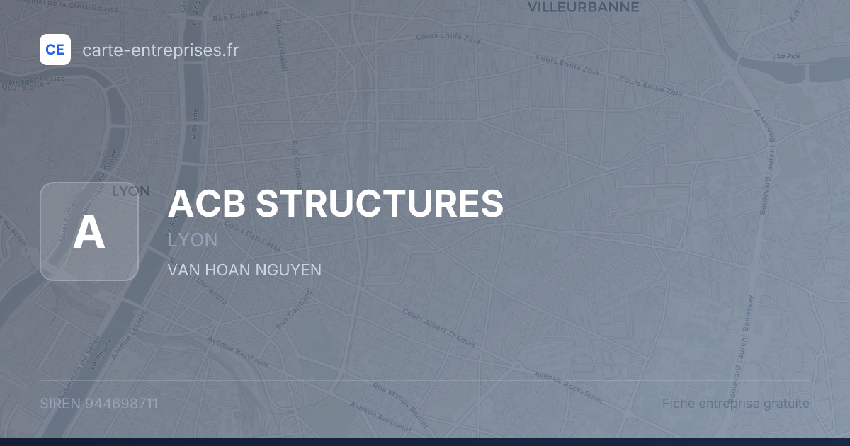 ACB STRUCTURES — 944698711 — fiche entreprise