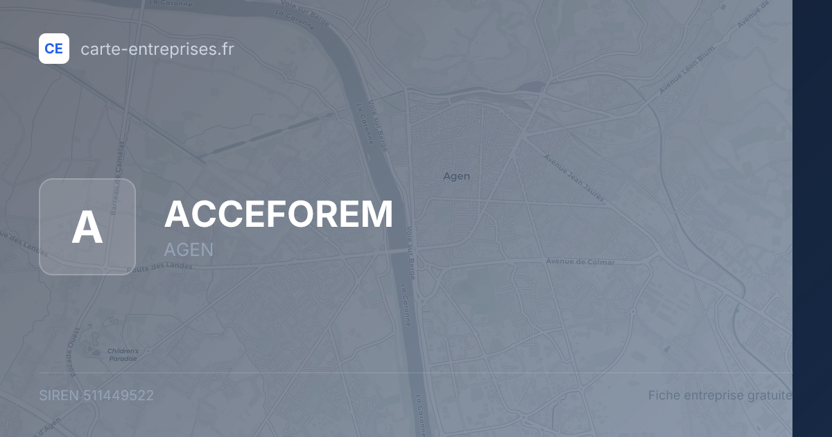ACCEFOREM — 511449522 — fiche entreprise