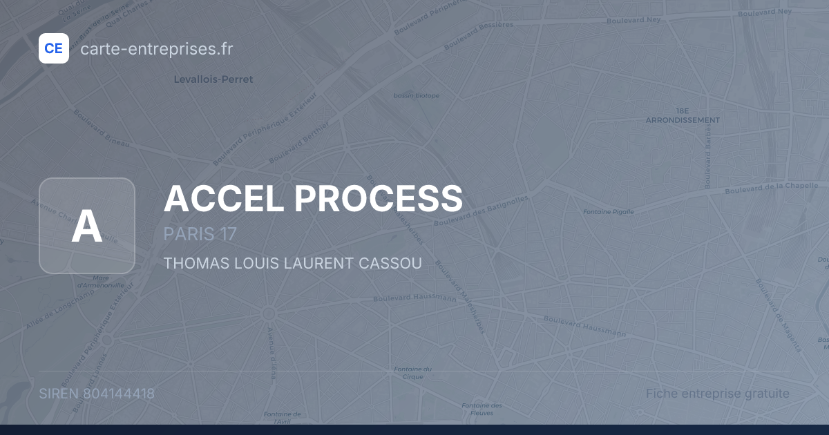 ACCEL PROCESS — 804144418 — fiche entreprise