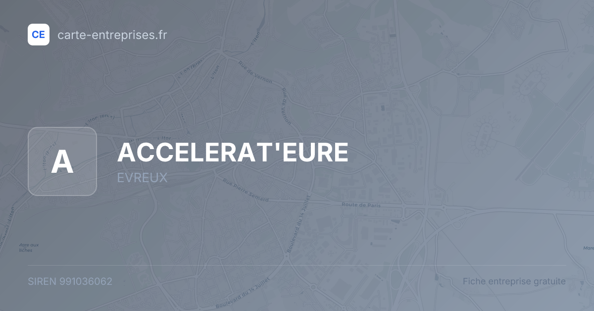 ACCELERAT'EURE — 991036062 — fiche entreprise