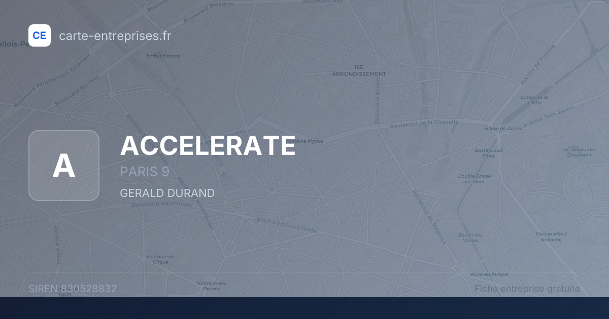 ACCELERATE — 830528832 — fiche entreprise