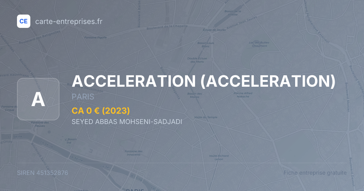 ACCELERATION — 451352876 — fiche entreprise