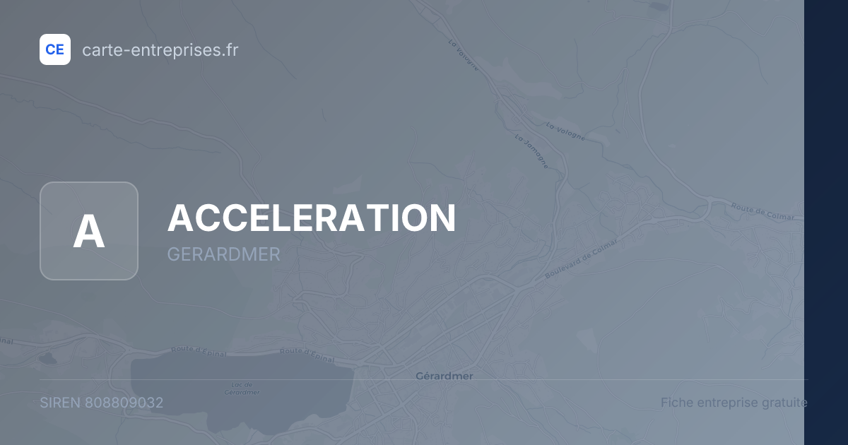ACCELERATION — 808809032 — fiche entreprise