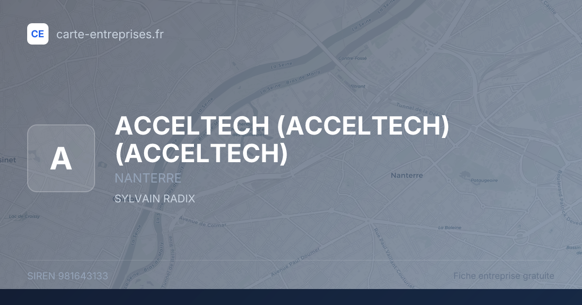 ACCELTECH (ACCELTECH) (ACCELTECH) — 981643133 — fiche entreprise