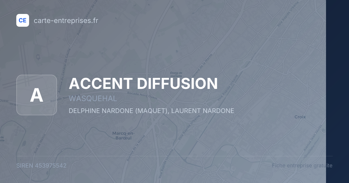 ACCENT DIFFUSION — 453975542 — fiche entreprise