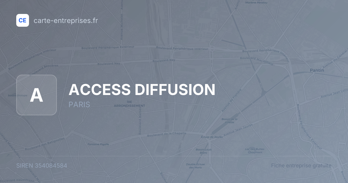 ACCESS DIFFUSION — 354084584 — fiche entreprise