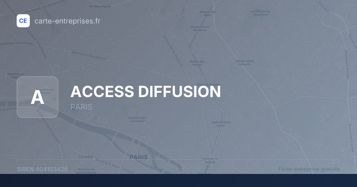 ACCESS DIFFUSION — 404103426 — fiche entreprise