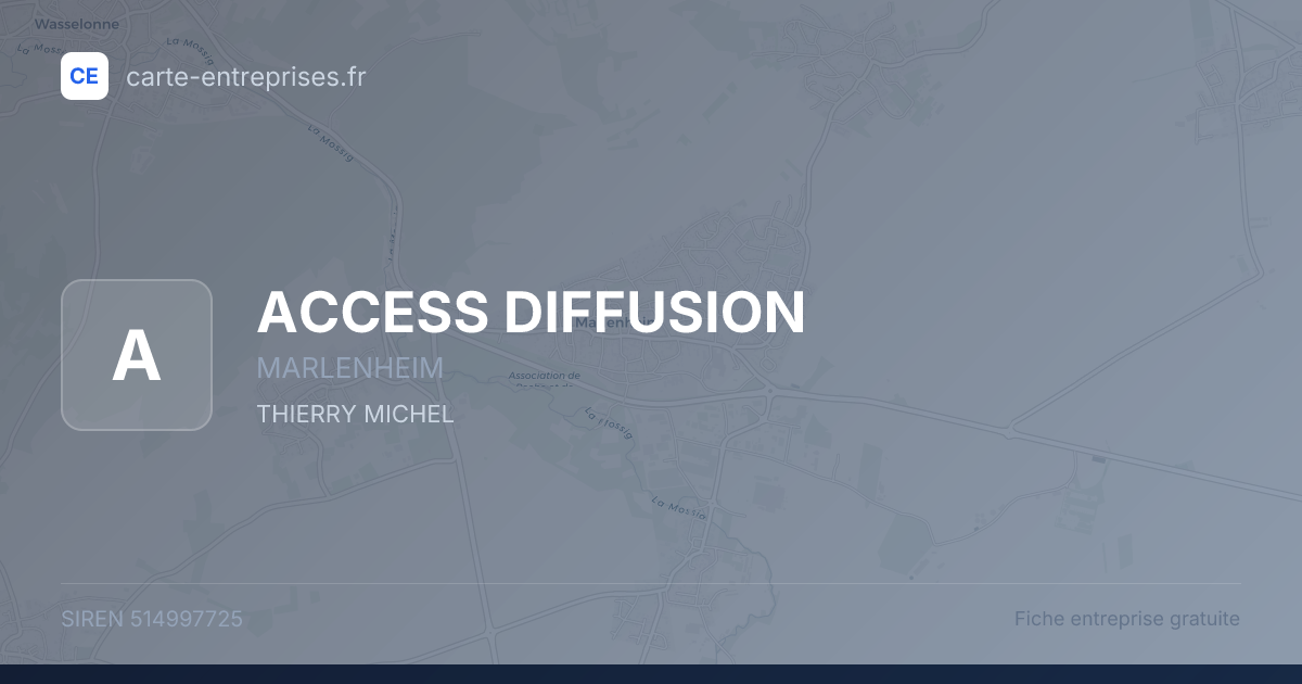 ACCESS DIFFUSION — 514997725 — fiche entreprise