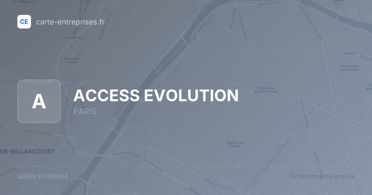 ACCESS EVOLUTION — 517685814 — fiche entreprise