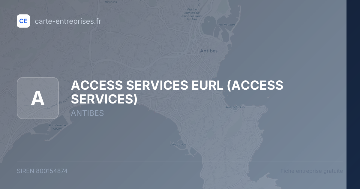 ACCESS SERVICES EURL (ACCESS SERVICES) — 800154874 — fiche entreprise