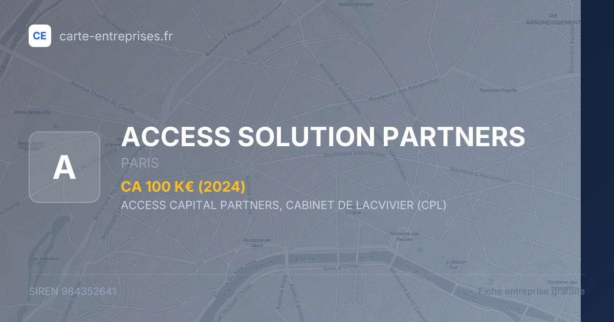 ACCESS SOLUTION PARTNERS — 984352641 — fiche entreprise