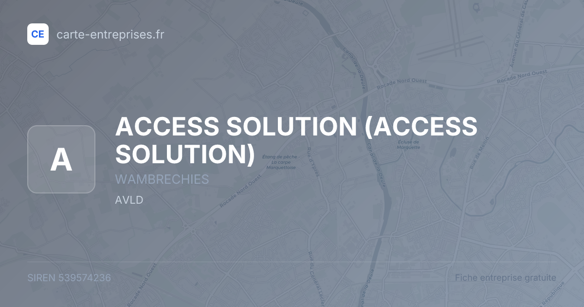 ACCESS SOLUTION — 539574236 — fiche entreprise
