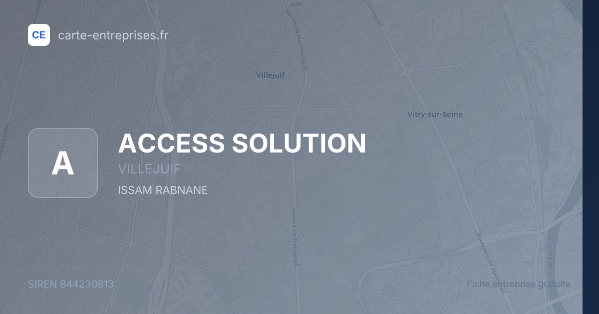 ACCESS SOLUTION — 844230813 — fiche entreprise
