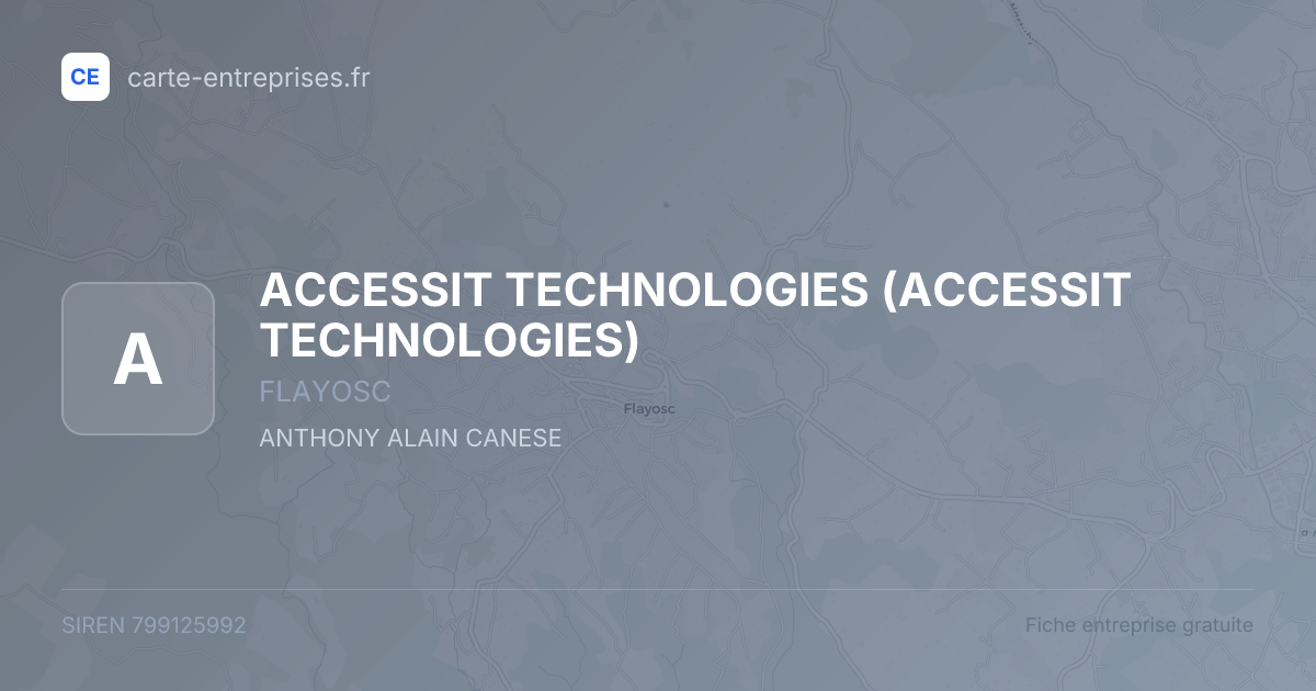ACCESSIT TECHNOLOGIES — 799125992 — fiche entreprise