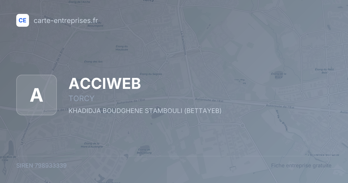 ACCIWEB — 798933339 — fiche entreprise