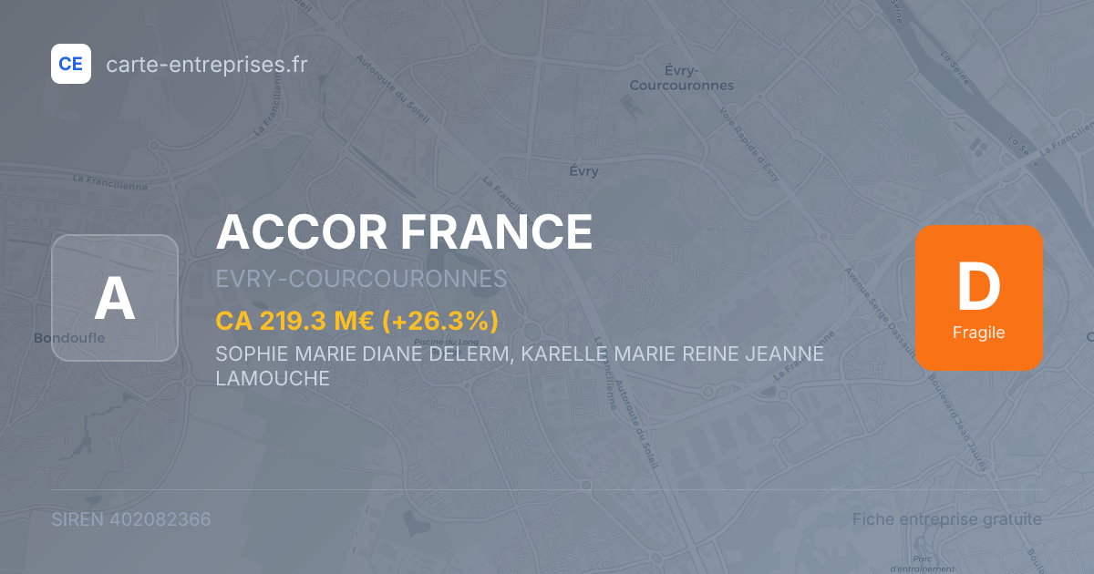 ACCOR FRANCE — 402082366 — fiche entreprise