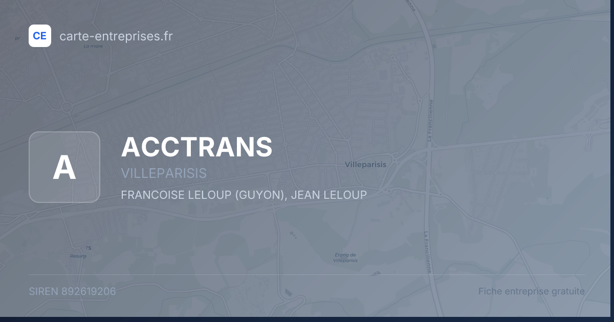 ACCTRANS — 892619206 — fiche entreprise