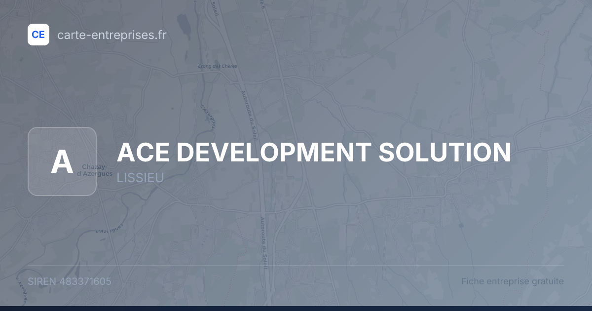 ACE DEVELOPMENT SOLUTION — 483371605 — fiche entreprise