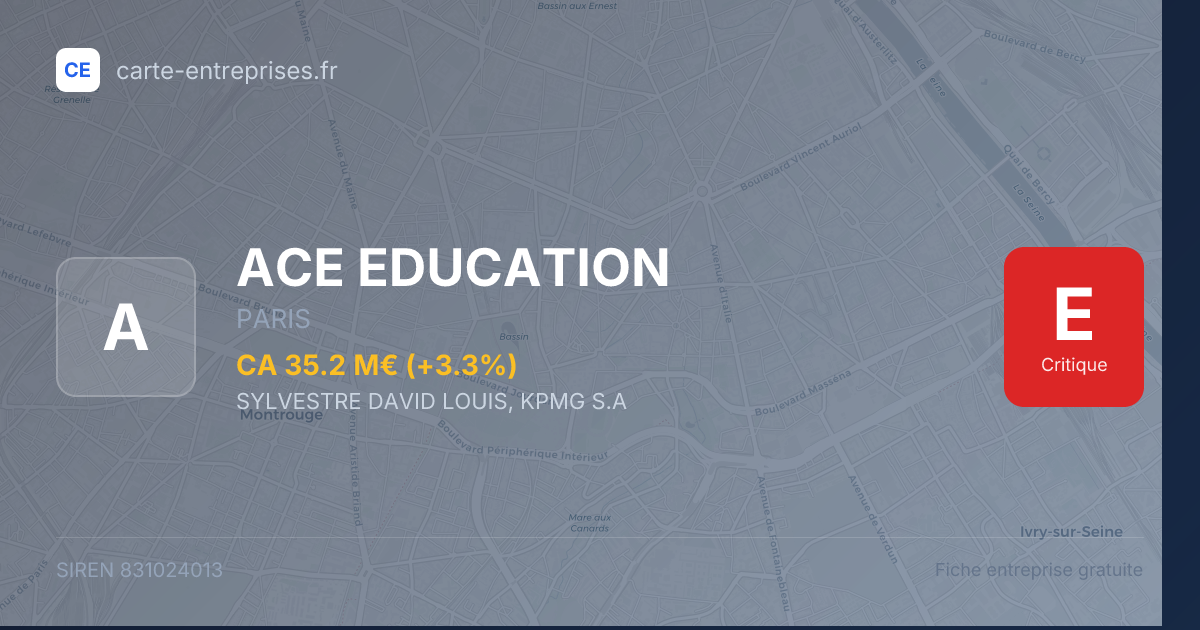 ACE EDUCATION — 831024013 — fiche entreprise