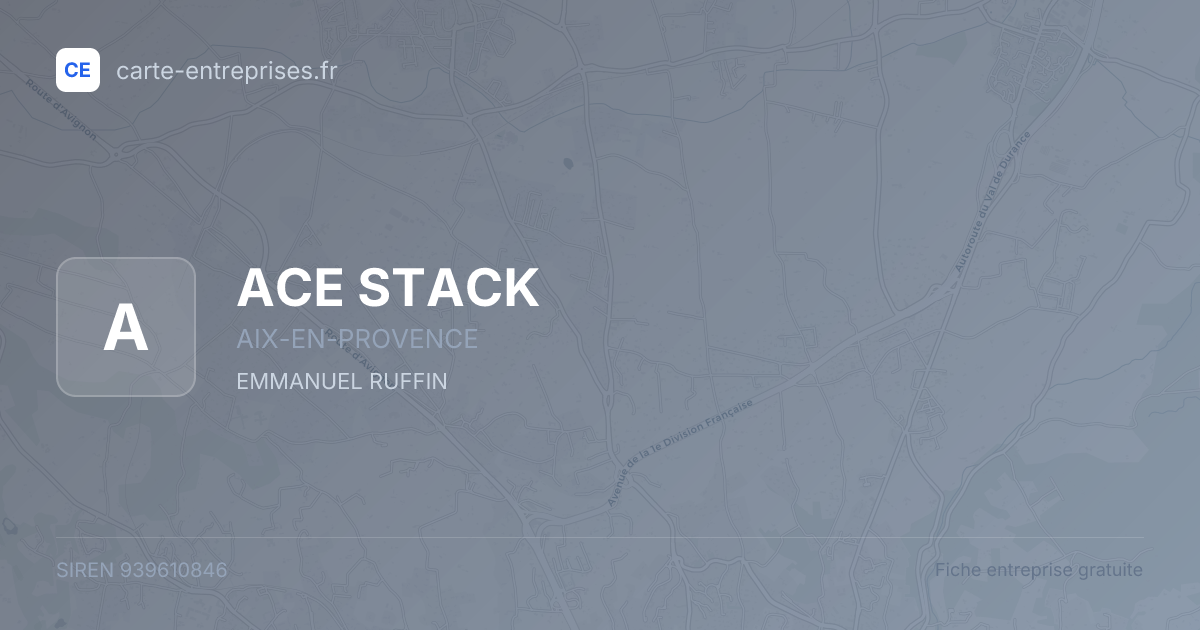 ACE STACK — 939610846 — fiche entreprise