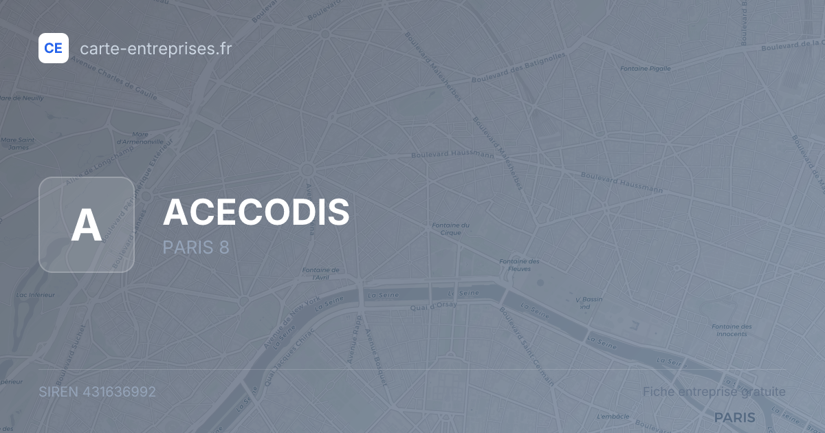 ACECODIS — 431636992 — fiche entreprise