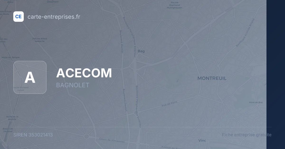 ACECOM — 353021413 — fiche entreprise