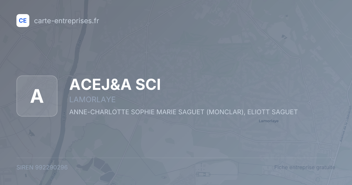 ACEJ&A SCI — 992290296 — fiche entreprise