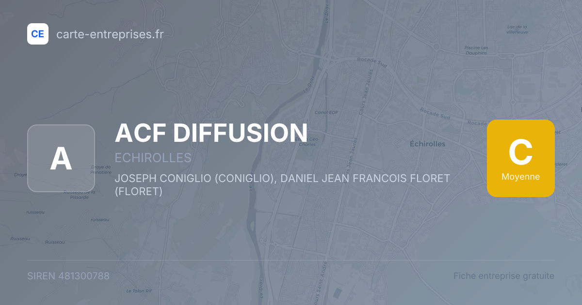 ACF DIFFUSION — 481300788 — fiche entreprise