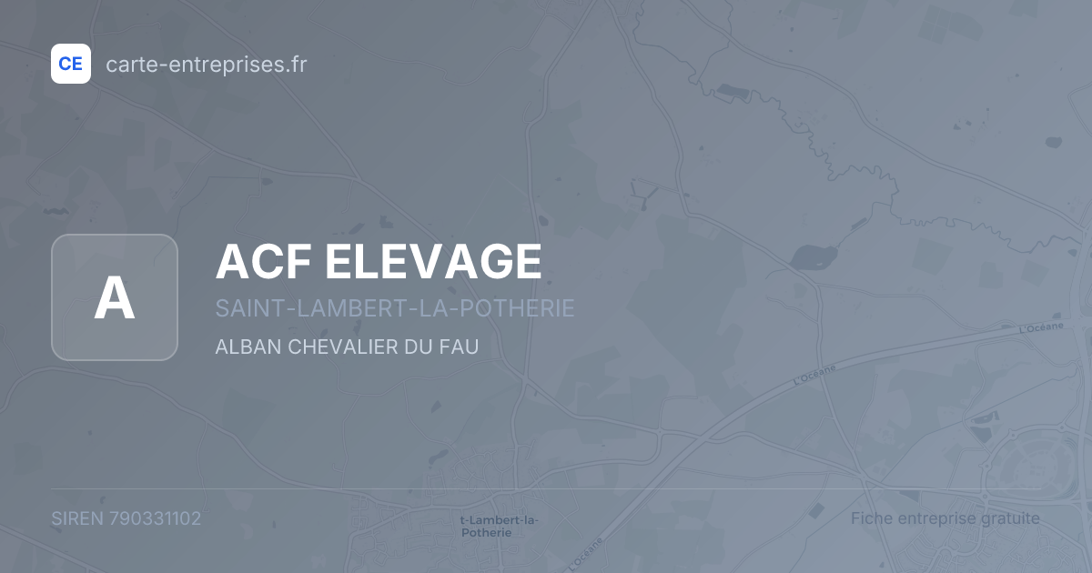 ACF ELEVAGE — 790331102 — fiche entreprise
