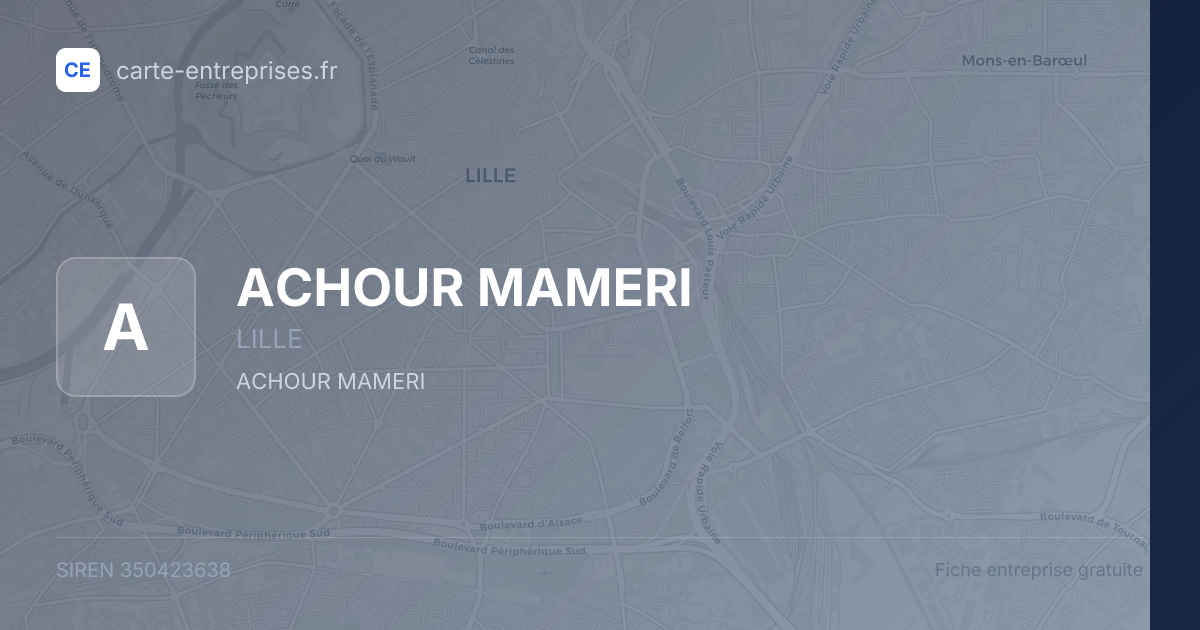 ACHOUR MAMERI — 350423638 — fiche entreprise