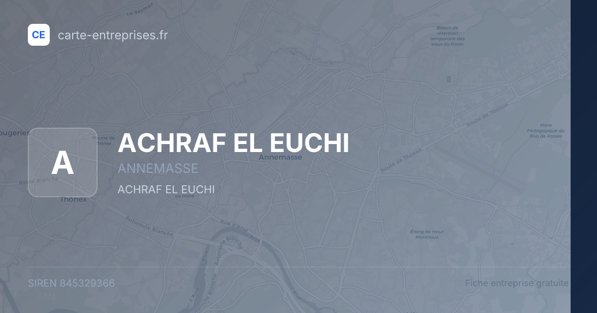 ACHRAF EL EUCHI — 845329366 — fiche entreprise